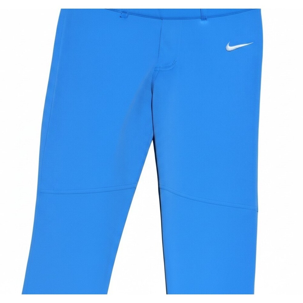 Nike Team Softball Pants Women Large Baby Blue 3/4 Cropped Capri 100% Polyester - Picture 5 of 13